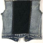 Rue 21  Denim Lace Vest Size Small Color Block Size Smal Photo 7