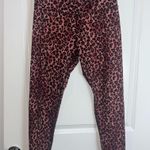 Balance Collection Balance Collections Pink All Over Cheetah Print Stretchy Yoga Gym Leggings Sz L Photo 4