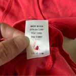 Lulus  high neck short sleeve thong bodysuit coral small Photo 5