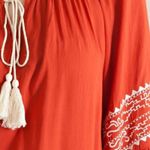 Entro Womens Blouse Size Small Rayon Peasant Rust Boho Hippie Coachella NEW Photo 3