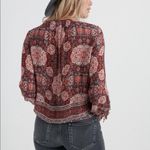 Lucky Brand Boho Moroccan Western Tapestry Peasant Top Pink Medallion S new nwt Photo 6