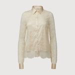 Rachel Parcell [] White Lace Button Down Shirt Satin Cuffs Coquette NWT Size XS Photo 1