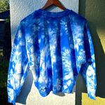 JoyLab  Blue Tye Dye knot-back Sweat Shirt Photo 0