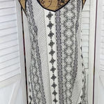 Earthbound  Trading Co. Printed Mini Dress Black Tan Medium Photo 0