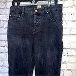 ASOS  Women’s High Waisted Black Denim Straight Leg Jeans‎ Distressed Size 33” Photo 2