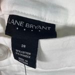 Lane Bryant Boyfriend Pants White Plus Size 28 New Cotton Blend Stretch Summer Photo 7