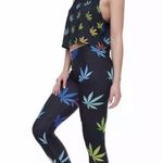 Women’s Weed Leafs 3D Print 420 Leggings Green Photo 3