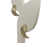 14K Two Tone Diamond Cut Half Hoop Earrings Photo 8