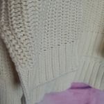 Ralph Lauren LAUREN  CREAM THICK CABLE KNIT V NECK 100% COTTON SWEATER SMALL Photo 5
