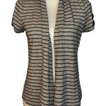 belle du jour   Short Sleeve Cardigan Black and Gray Size Small Photo 0