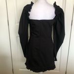 NWT Black NAIA Rhia Cotton Puffy Sleeve Mini Dress Size L Size L Photo 5