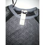 Mika & Gala New Womens NWT $120 Mesh Sweatshirt Gray Black S Australia 8 Top Sof Photo 1