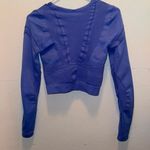 Fabletics NWT blue Longsleeve Workout Shirt Photo 3