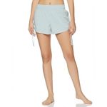 OCEAN‎ BREEZE Womens Shorts Size S Light Blue Athletic Lounge Drawstring Hem Photo 2