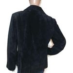 margaret godfrey black leather jacket with lace trim button front long sleeve 10 Photo 3