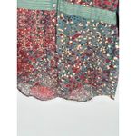 Little Journeys Chicago Womesn Artsy Tunic Top Button Front Medium Lightweight Green Photo 1