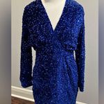 Petal Dew Blue sequin sparkle cocktail dress New with tags size 1X Photo 3