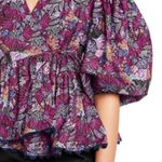 Kika Vargas x Target Wrap Top Size XL Coral Reef Scalloped Edge Purple NWT Photo 4