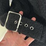 & Other Stories & other stories black wool long oversized side zip polo collared moto jacket S​ Photo 6