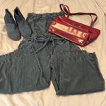 Cloth & Stone  szXS dark grey strapless romper frayed edges pockets elastic waist Photo 2