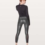Lululemon Train Times 7/8 Pant 25" Luminosity Foil Print Black Silver Black Photo 1