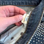 Blumarine US 4 Swarovski Crystal Embellished Denim Shorts Logo Plaque Vintage Blue Photo 10