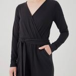 Pact Luxe Jersey Wrap Jumpsuit - Black - Large Photo 6
