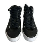 G by Guess  ladies black sparkle glitter high top sneaker shoes size 9.5 M Photo 2