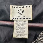 Ice Petite Black Paisley 100% Silk Wrap Blouse PM‎ Ruffle Hem Lined Vintage Y2K Size undefined Photo 2