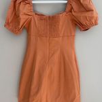 ASTR NWT  The Label Wendy Square Neck Mini Dress in Papaya Sz L Photo 5