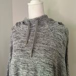 Athleta  heather gray knit hooded poncho size M Photo 3