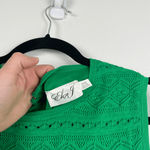 Eliza J Women't Crochet Overlay Dress Green Sz M Photo 4