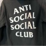 AntiSocialSocialClub ASSC Anti Social Social Club Sz Small Black Pull Over Long Sleeve Hoodie Jacket Photo 8