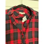 beach lunch lounge NWT plaid peplum button down Photo 5