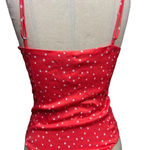 ZARA  Satin Effect Lace Up Star Bodysuit Red White Size‎ Medium Photo 5