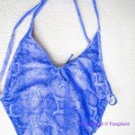 Victoria's Secret New! Victoria’s Secret Blue purple Snakeskin One piece, size S Photo 3