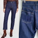Levi's Wedgie Straight Western Fringe Pocket Jeans No Mans Land Sz 25 Photo 1