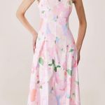 Rihoas Pink Floral Slip Midi Dress Size XL Photo 2