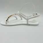 Olivia Miller  Sandals Womens 7‎ White Studded Ankle Strap Sandal New Photo 1