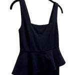 Alice + Olivia  Employed Mini Dress Dark Blue Size 2 Peplum Sleeveless Bodycon Photo 6