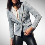 Generation Love Jessie Diamond Quilt Denim Blazer in Vintage Blue Size XS Photo 0