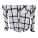 Rails  Shirt Small Hunter Plaid Flannel Button Up White Blue Coal Coastal Cozy Photo 3