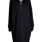 Scotch & Soda Oversized Sweater Sweatshirt Dress with Zipper Black Size L Photo 5