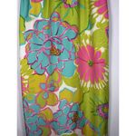 LAROQUE Floral Colorful Summer Maxi Skirt Bright Elastic Waist Preppy Small Pink Photo 3