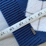 Hollister  Argyle Crop Sweater Vest Small Layers Preppy Blue Diamond Photo 6