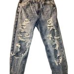 Refuge Distressed Vintage High Rise Mom Jeans Destroyed Grunge Punk Preppy Denim Photo 2