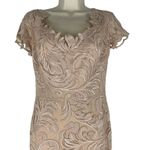 Nicole Bakti Sequin Embroidered Evening Gown Dress Dusty Rose Pink Size 6 Photo 3