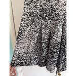 Rebecca Taylor Black White Abstract Print V Neck Pleated Drop Waist Dress Size 2 Photo 1