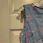 Chris & Carol  Blue Paint Splatter Scoop Neck Sleeveless Tank size Small Photo 8