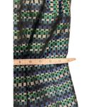 Shoshanna Blue Green Silver Veronica Aegean Jacquard Sleeveless Dress Size 2 Photo 9